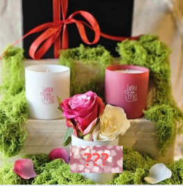 SAINT VALENTIN bougies duo de luxe "You&Me"